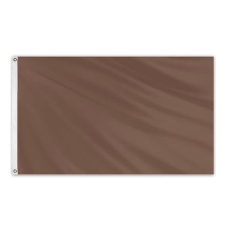 Global Flags Unlimited Solid Color Outdoor Nylon Flag 3' x 5' - Brown 204655